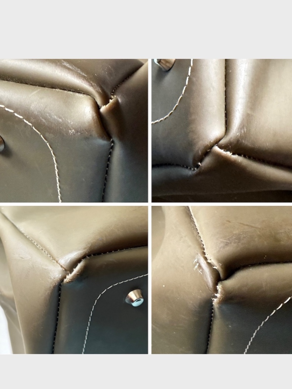 Vintage Y2K Made in Italy Matte Taupe Jelly Top Handle Satchel Purse Firkin MINT - Picture 15 of 16